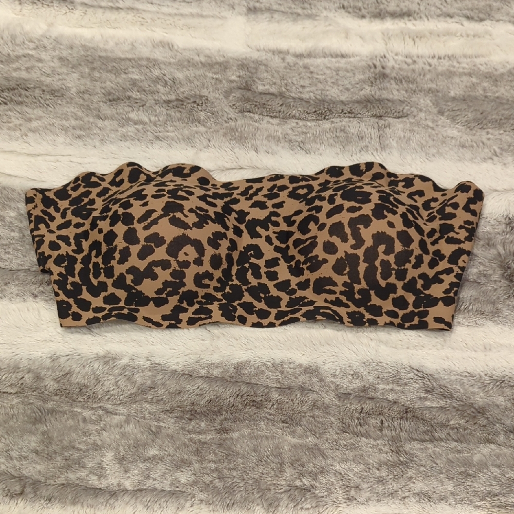 Leopard Print Strapless Bra Size XL